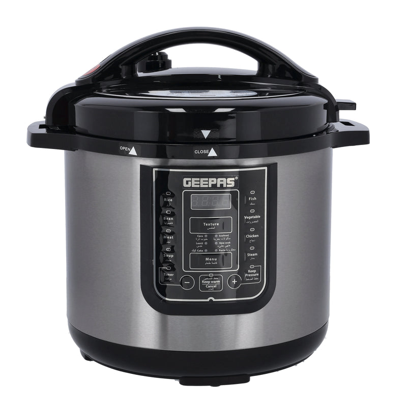 GEEPAS | Digital Multicooker 8Ltrs Capacity 1200W Power 14 Intelligent Cooking Programs | GMC35029