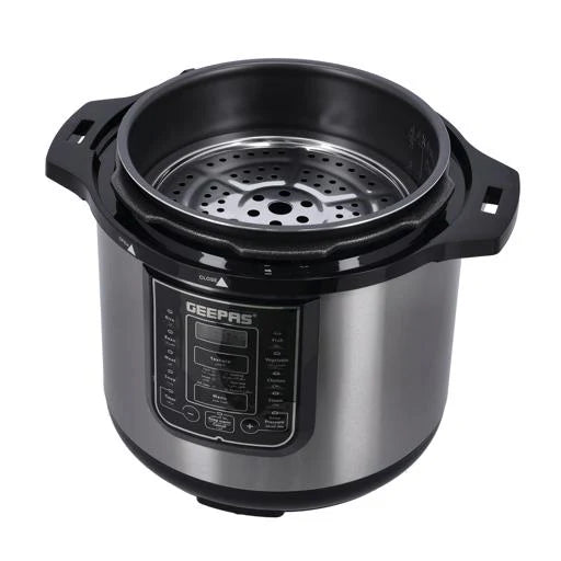 GEEPAS | Digital Multicooker 8Ltrs Capacity 1200W Power 14 Intelligent Cooking Programs | GMC35029