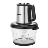 GEEPAS | Compact Multi Chopper With Two Speed Levels And Double Blade Assembly 3 Ltrs 500 W Silver Black | GMC42024