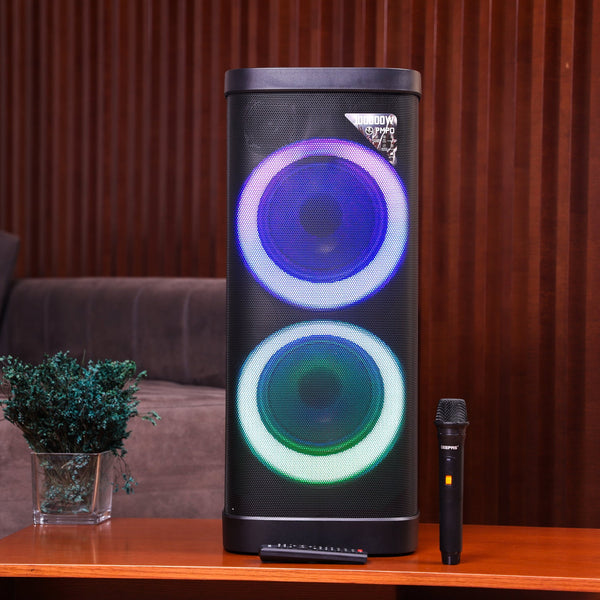 GEEPAS | 100000W PMPO Rechargeable Professional Speaker with Bluetooth | GMS11191