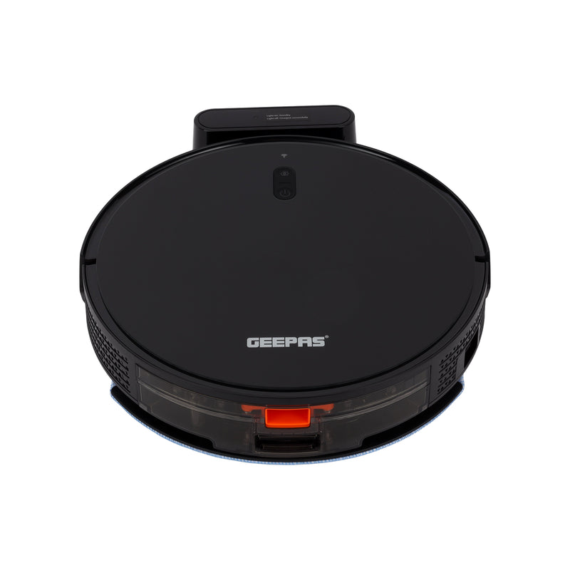 GEEPAS | Robot Vacuum Cleaner Gyro Navigation Tuya App Control 2-in-1 Wet & Dry Cleaning | GRVC19057