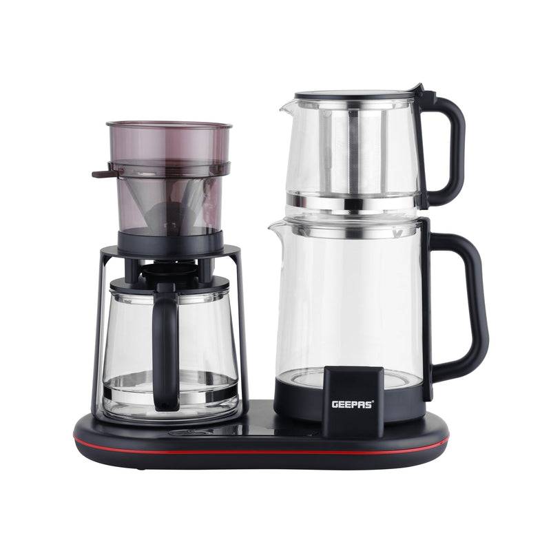 GEEPAS | 3-in-1 Digital Tea Maker 1.7 Ltrs Kettle 1.1 Ltrs Teapot and Coffee Pot | GTM38082