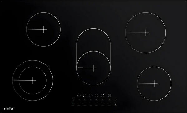 SIMFER | Built-in Ceramic Hob 5 Ceramic Zone 90cm | H 9050 DEBSP