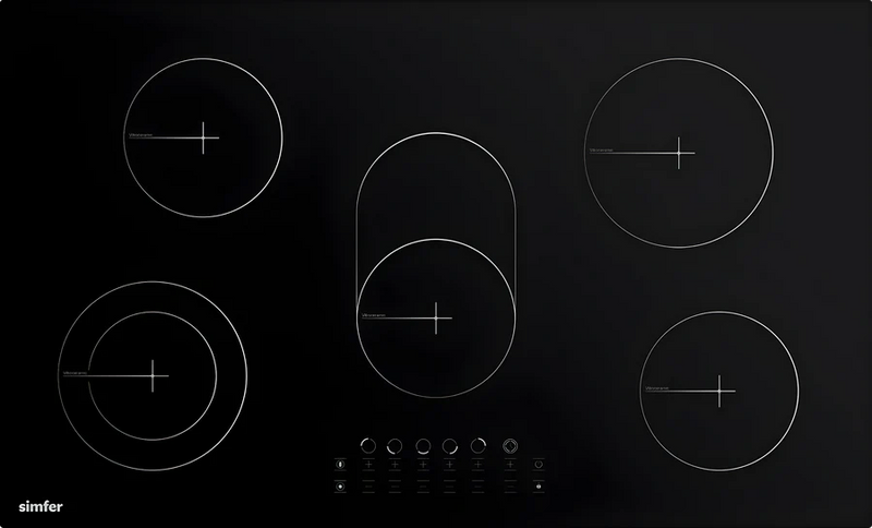 SIMFER | Built-in Ceramic Hob 5 Ceramic Zone 90cm | H 9050 DEBSP
