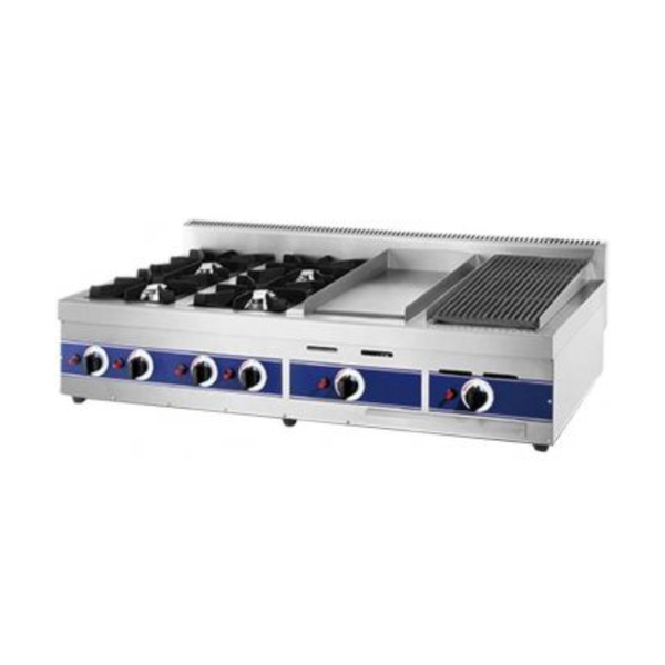 GENERALCO | Masterchef Griddle With 4 Burner And Gas Grill | HGR-64GL