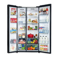 HITACHI | Skyline Series Side by Side Refrigerator 656L Glass Black | HRSN9713ESGBKGF