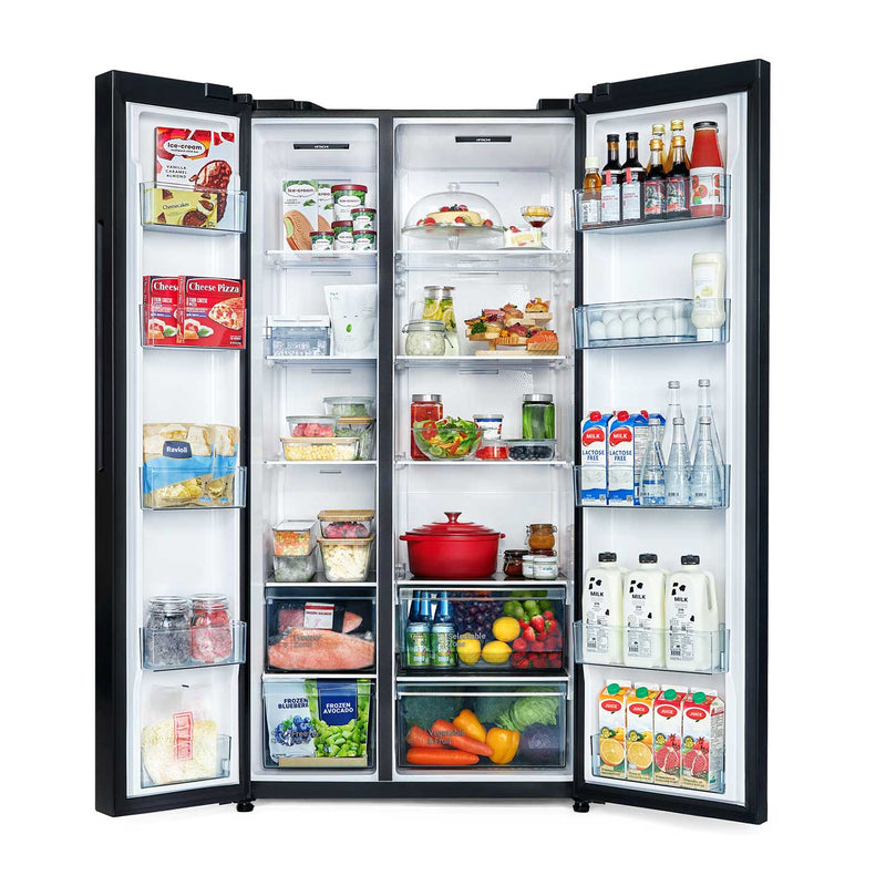 HITACHI | Skyline Series Side by Side Refrigerator 656L Elegant Inox | HITCAPREF00056