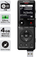SONY | Digital Voice Recorder With High Sensitivity Memory 4GB 48 g Black | ICD-UX570F