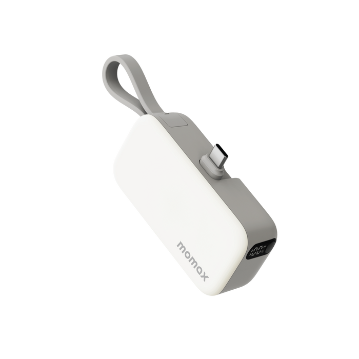 MOMAX | 1 Power Mini 5000mah 3 in 1 Power Bank With USB C Plug White | IP130W