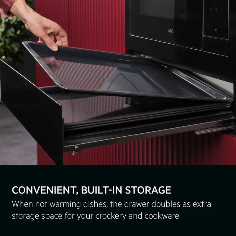 AEG |  6000 Series Built-In Warming Drawer 56 cm Black | OD8K11B