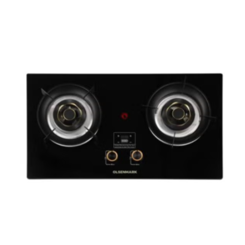 OLSENMARK | 2 Burner Gas Hob with Digital Display/Tempered Glass | OMCH7077