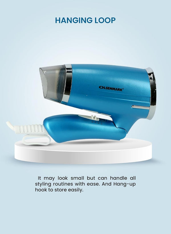 OLSENMARK | Mini Powerful Hair Dryer Olsenmark Hair Styler Power 1400W | OMH4008