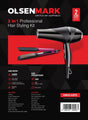 OLSENMARK | Dryer, Straightener, PTC Heater, 2 Speed And 3 Temperature Setting | OMHC4095
