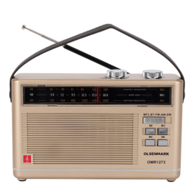 OLSENMARK | Rechargeable Radio with MP3 Player, 3 Band, USB, TF, FM Functions, Bluetoot | OMR1273