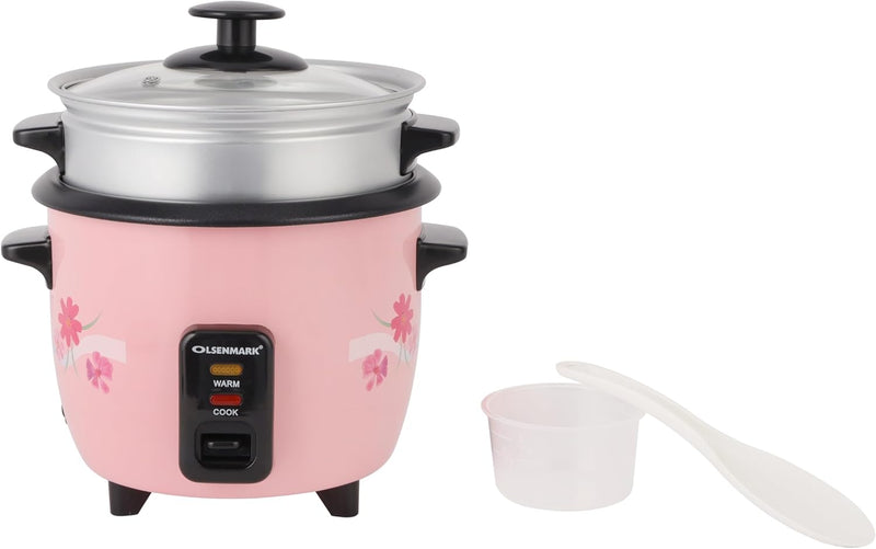 OLSENMARK | 3 in 1 Rice Cooker 0.6Ltrs Inner/Glass Lid | OMRC2350