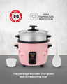 OLSENMARK | 3 in 1 Rice Cooker 0.6Ltrs Inner/Glass Lid | OMRC2350