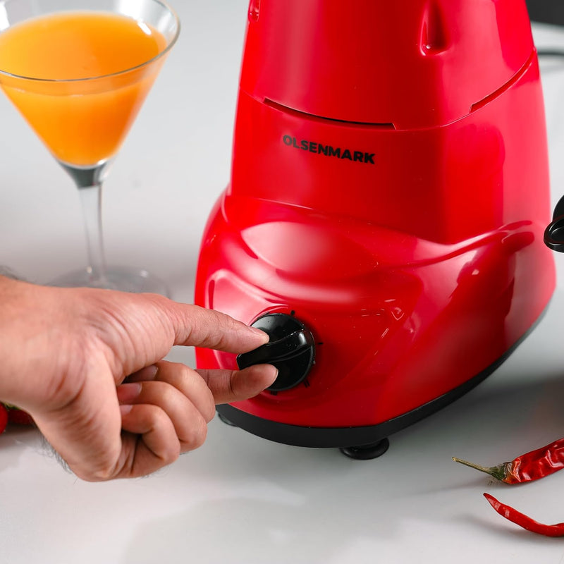 OLSENMARK | 2 In 1 Mixer Grinder 600W Stainless Steel Jar 3 Speed | OMSB2218