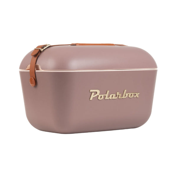 POLARBOX | 12 Ltrs Classic Cooler Box with Leather Strap Mauve Gold | PB-9406