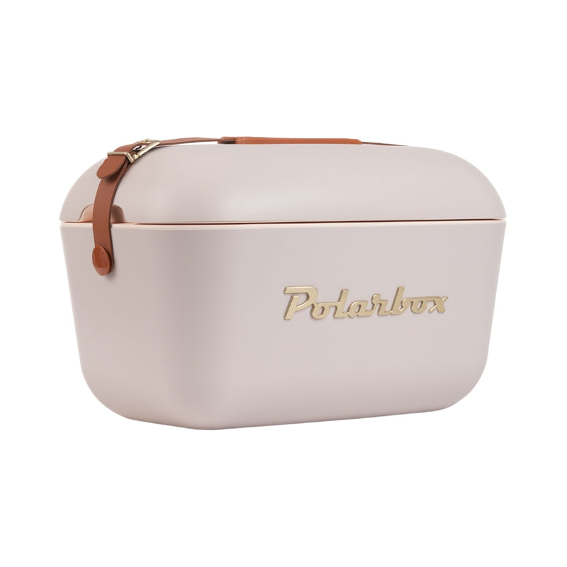 POLARBOX | 20 Ltrs Classic Cooler Box with Leather Strap Pearl Gold | PB-9411