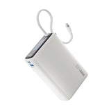 PROMATE | 20000 MAH 35W Super Speed Power Bank With Built In Type c Cable White |TITAN-35W.WHITE