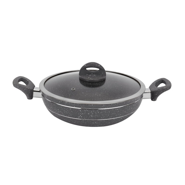 ROYALFORD | Smart Granite wok pan with glass lid | RF11967