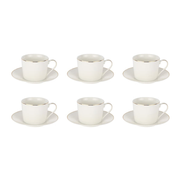 ROYALFORD | 12 Piece Bone China Cup and Saucer Set | RF12113