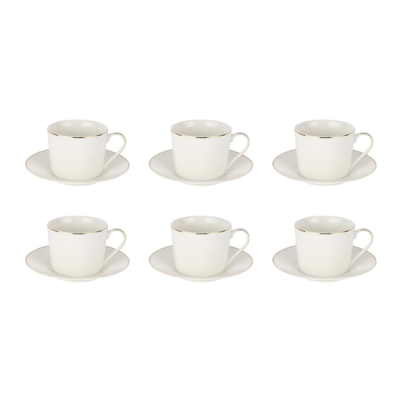 ROYALFORD | 12 Piece Bone China Cup and Saucer Set | RF12113