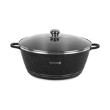ROYALFORD | 36 cm Die Cast Casserole Non-Stick Cookware with Granite Coating Compatible with Hot Plate Halogen Gas Cooktops | RF12703