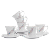 ROYALFORD | 12PCS Bone China Square Cup & Saucer Set | RF5728