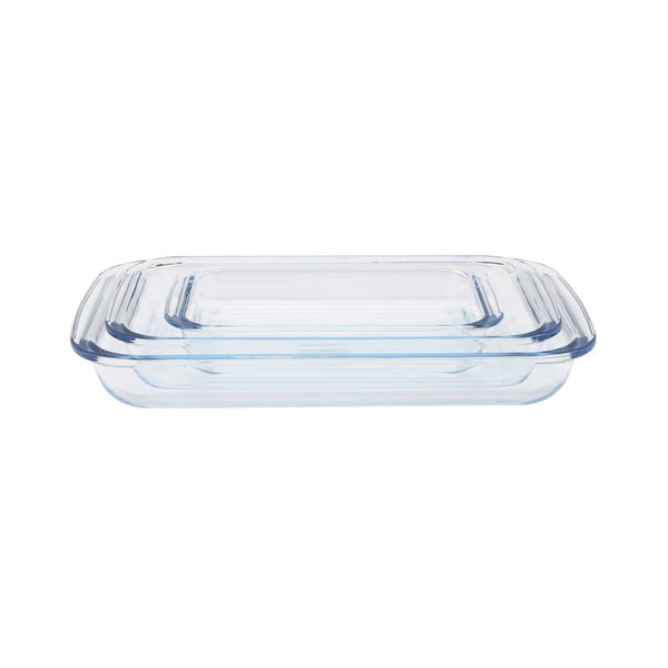 ROYALFORD | BRS 3piece Rectangular Baking Tray Clear | RF8802