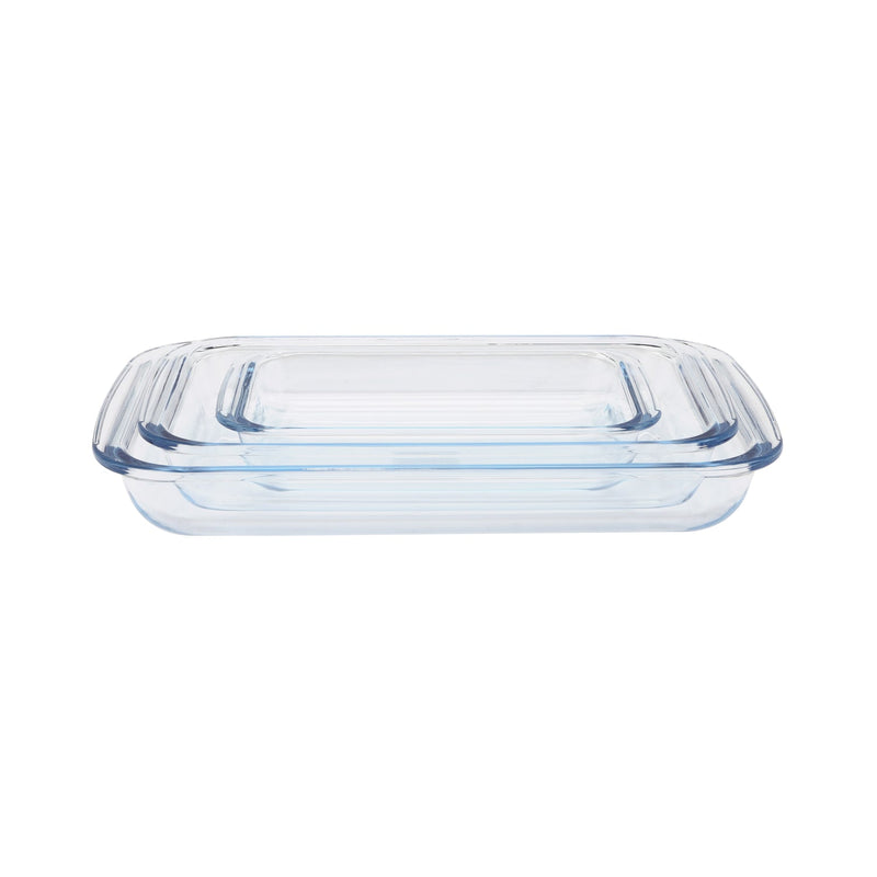 ROYALFORD | BRS 3piece Rectangular Baking Tray Clear | RF8802