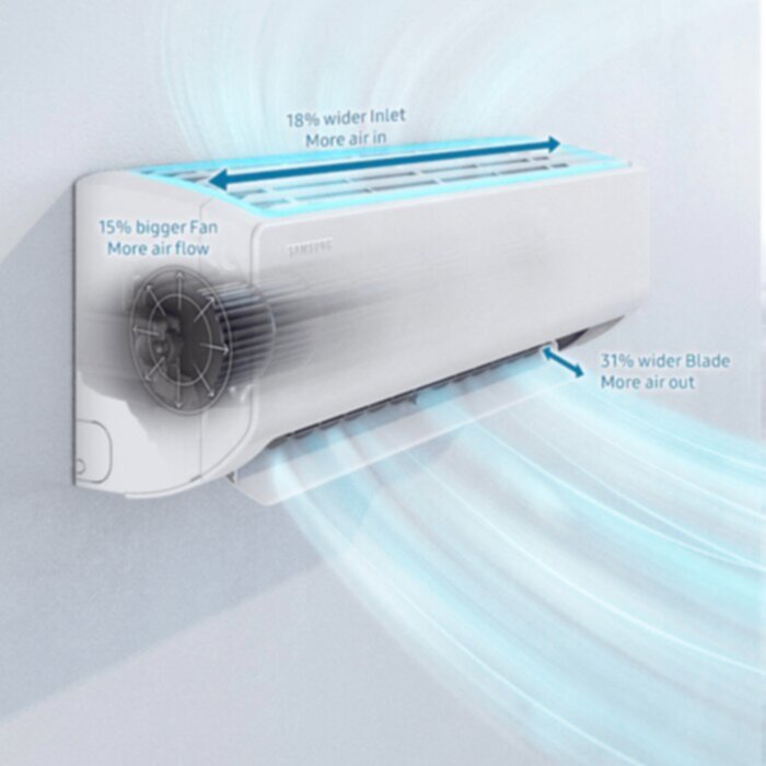SAMSUNG | Wind-Free Split AC with Digital Inverter, 18172 BTU - AR18TVFCEWK/QT | RSSACAR18TVCE