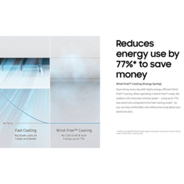 SAMSUNG | Wind-Free Split AC with Digital Inverter, 18172 BTU - AR18TVFCEWK/QT | RSSACAR18TVCE