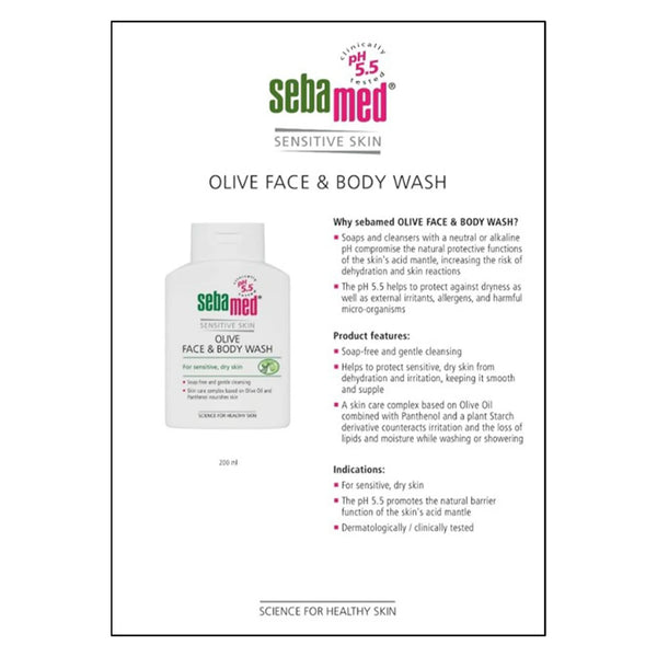 SEBAMED | Olive Liquid Face & Body Wash 200ml | SB1926422