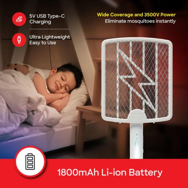SANFORD | 2 in 1 Rechargeable Foldable Multi-Function Mosqito Bat & Insect Killer | SF640MK
