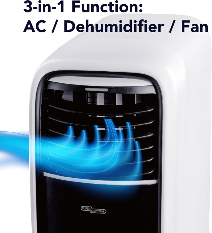 SUPER GENERAL | 1 Ton 12000 BTUs Portable Air Conditioner | SGP124T3