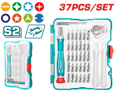 TOTAL | 37 Pcs Precision Screwdriver Set | TACSD30376