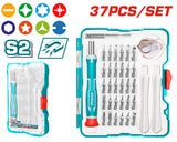 TOTAL | 37 Pcs Precision Screwdriver Set | TACSD30376