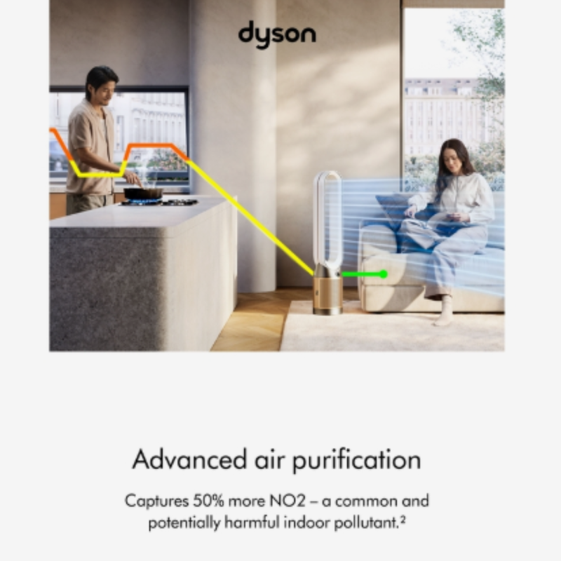 DYSON | Air purifier White/Gold + Dyson K-Carbon Filter | TP12 438K