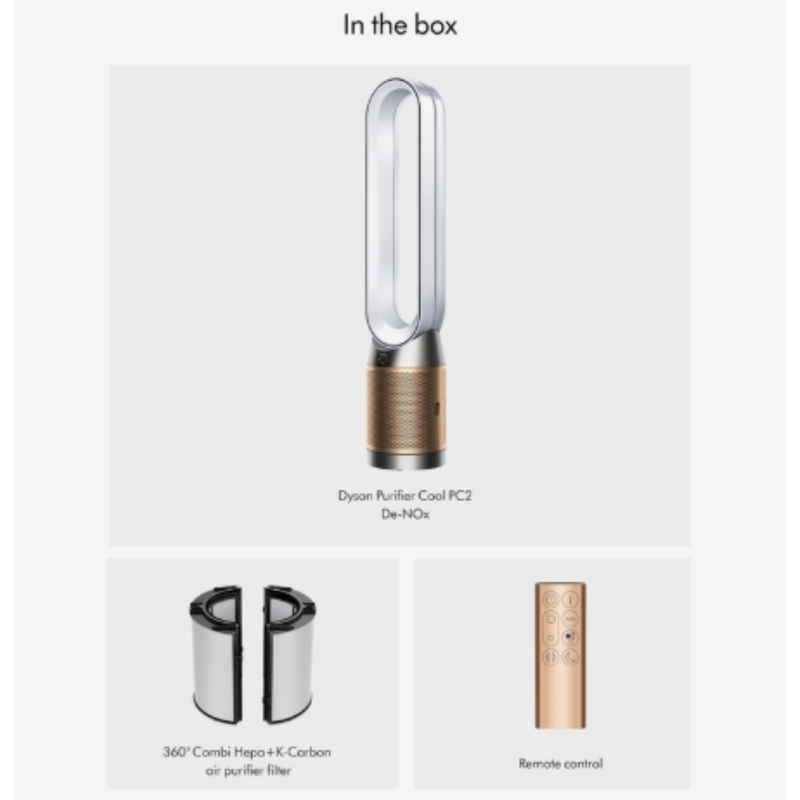 DYSON | Air purifier White/Gold + Dyson K-Carbon Filter | TP12 438K