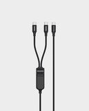 MOXEDO | 2-In-1 Charging Cable USB-C to USB-C 100W 1.5 Meters Black | MX-NC080