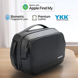 PROMATE | Versatile Tech Pouch With Mobile Charger Kit & Bio Metric Lock , Black | URBAN-X.BLACK