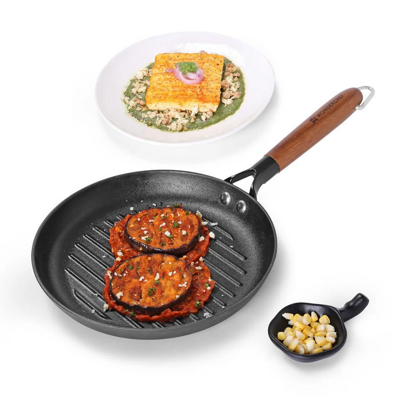 WONDERCHEF | Cast Iron Grill Pan 24cm Black | 63154908