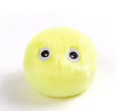 Interactive Plush Ball With Catnip - Yellow