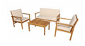GRANDALA | Sofia Partner Set 4Person Garden Wood Sofa Set, K/D | MOROCCAN26015