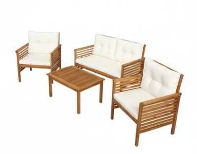 GRANDALA | Lorenda Set- 4Person Garden Wood Sofa Set, K/D