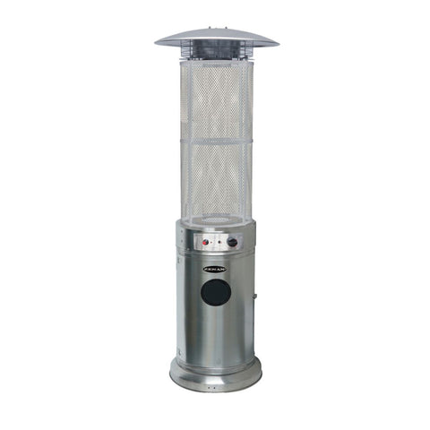 ZENAN | Round Flame Outdoor Heater Silver | ZFH-PH10SP