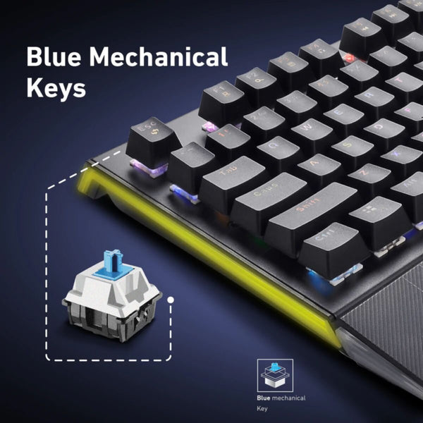 VERTUX | Pro-Gamer Mechanical Wired Gaming Keyboard 16.8 Million RGB LED Backlight | TOUCAN.E/A