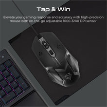 VERTUX | Backlit Ergonomic Wired Gaming Keyboard & Mouse Black | ORION.E/A