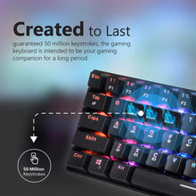 VERTUX | Ultimate Performance Mini Bluetooth Wireless Gaming Keyboard 16.8 Million RGB LED Backlight | VERTUPRO.E/A